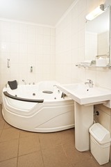 Hotel bathroom interior