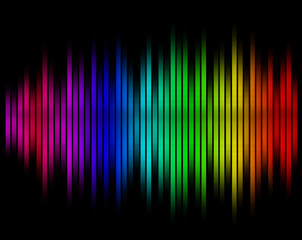 sound waves equalizer in blurred background