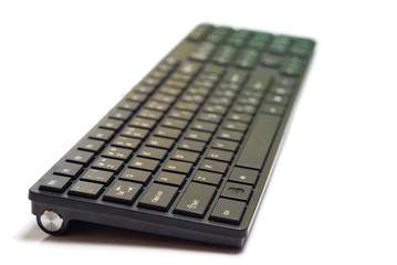 Black desktop keyboard isolated