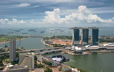 Zelfklevend Fotobehang Panorama van Singapore © javarman