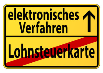 Obraz premium Abschaffung der Lohnsteuerkarte