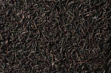 Black tea loose dried tea leaves, marco