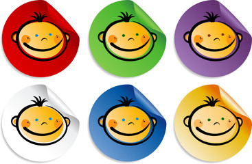 Stickers with little baby.