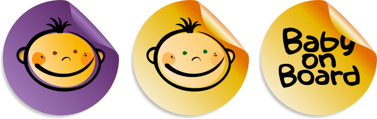 Baby on board stickers set..