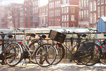 Fototapeta na wymiar Amsterdam bicycles