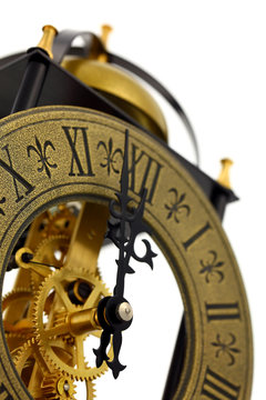 an old-fashioned wall clock