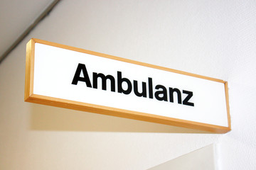 Schild Ambulanz