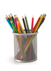 Pencils in basket