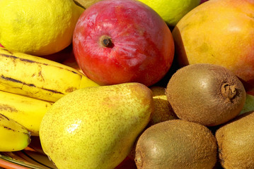 Colored fruits basket.