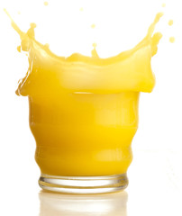 Fototapeta na wymiar orange juice splash