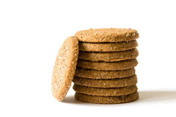 Runde Plätzchen mit Kaffee