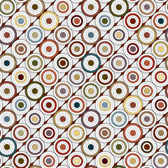 Retro seamless with circles, pattern