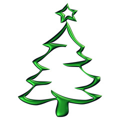 Sapin de Noël vert reflets