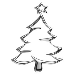 Sapin de No&euml;l en chrome