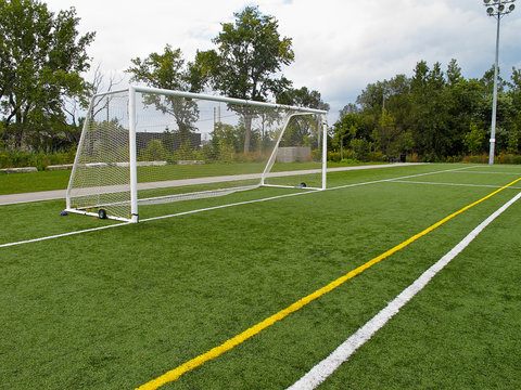 Soccer Net and Goalposts