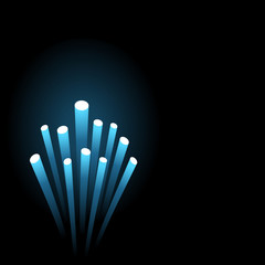 Blue Fiber Optic Wires (Vector)