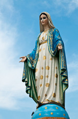 Virgin mary statue at Chantaburi province