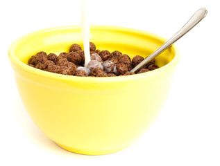chocolate cereals bowl