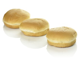 Fototapeta na wymiar Hamburger buns isolated over white background