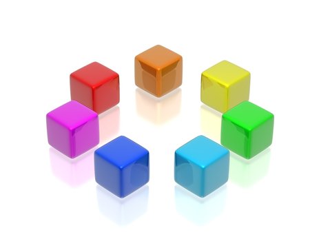 Rainbow cubes