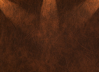 Leather texture shined with beams