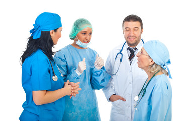 Team of doctors having conversation