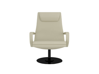 Brown office armchair isolated on the white