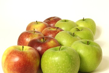 Fresh apples on white background