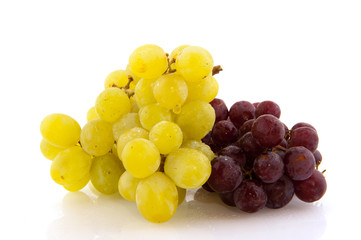 White and red grapes