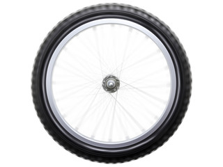 Fototapeta premium Spinning bicycle wheel