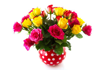 Bouquet colorful roses