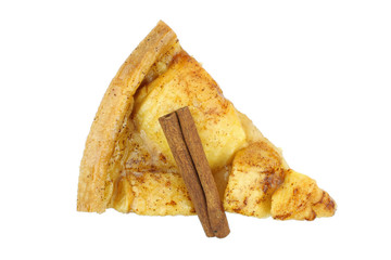 Morceau de tarte aux pomme à la cannelle