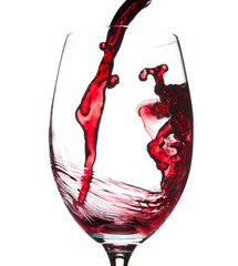Red wine splashing
