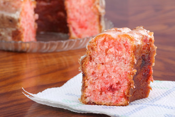 Slice of Strawberry Cake