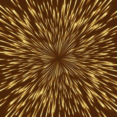 Stylized golden fireworks