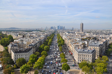 L'avenue de la Grande Armée et la Défense, Paris