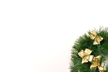 Christmas wreath on white background