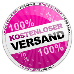 Button Kostenloser Versand lila