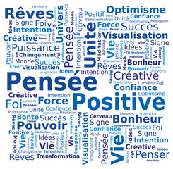 Nuage de Mots - Pensée Positive en Français © Artellia