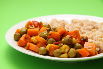 peas, carrots, corn, millet - Healthy Eating