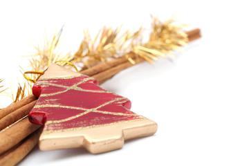 Christmas ornament in the shape of Christmas tree with cinnamon