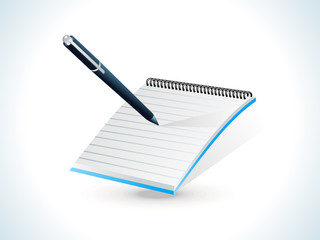 blue shiny notepad icon
