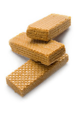 Wafers isolated on white