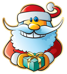 Santa Claus with gift