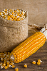 Corn in sack