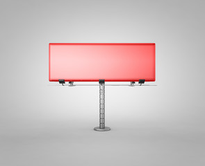 Fototapeta premium Red billboard with place for your text - 3d render