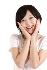 Fototapeta premium Pleased woman