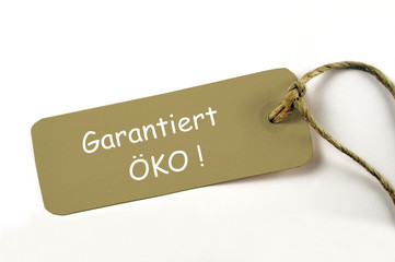 Garantiert Öko! - Plakette