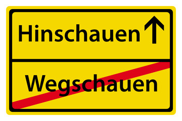 Obraz premium Spójrz zamiast odwracać wzrok