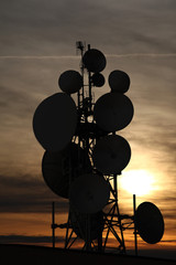 antenne al tramonto